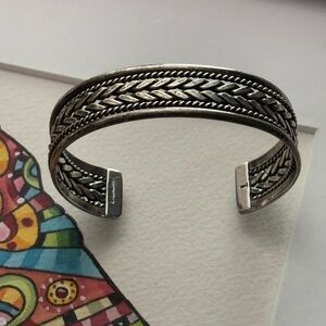 Sterling Silver Braided Cuff Bracelet